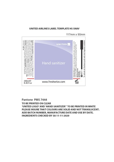 United Airlines Label Alcohol Free Hs Snav Approved  11 11 2020 Fda